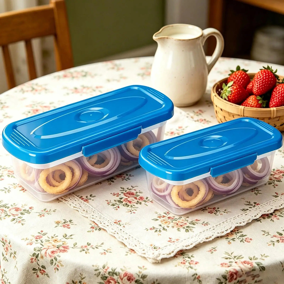 2-Piece Breading Shaker Bowl Set | Batter Bowl with Lid Breading Shaker Bowl Set QXL