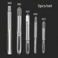 M3–M8 Metric Hand Tap Set | Plug Thread Tapping Tool Hand Tap Set QXL 5pcs