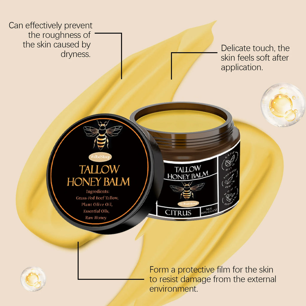 WoodSleep Tallow Honey Balm – Whipped Body Butter 60g Whipped Body Butter QXL