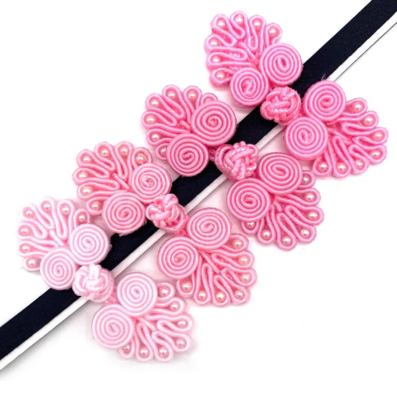 Seven-Bead Chinese Frog Buttons | Hand-Woven Cheongsam Knot Decorative Knot Buttons QXL