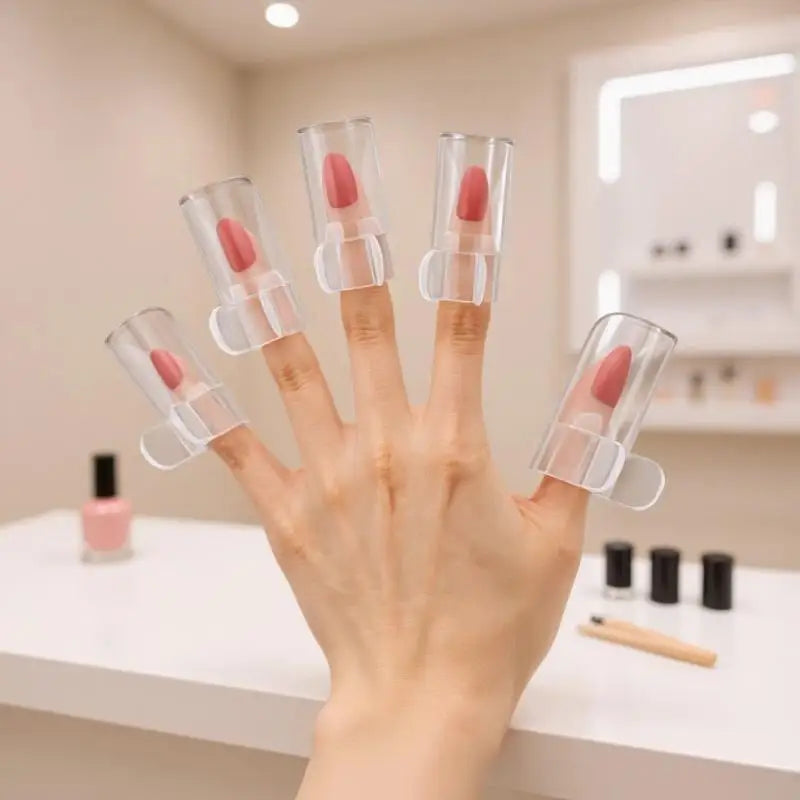 5-Pack Transparent Nail Protective Covers | Anti-Scratch Reusable Nail Protective Cover QXL