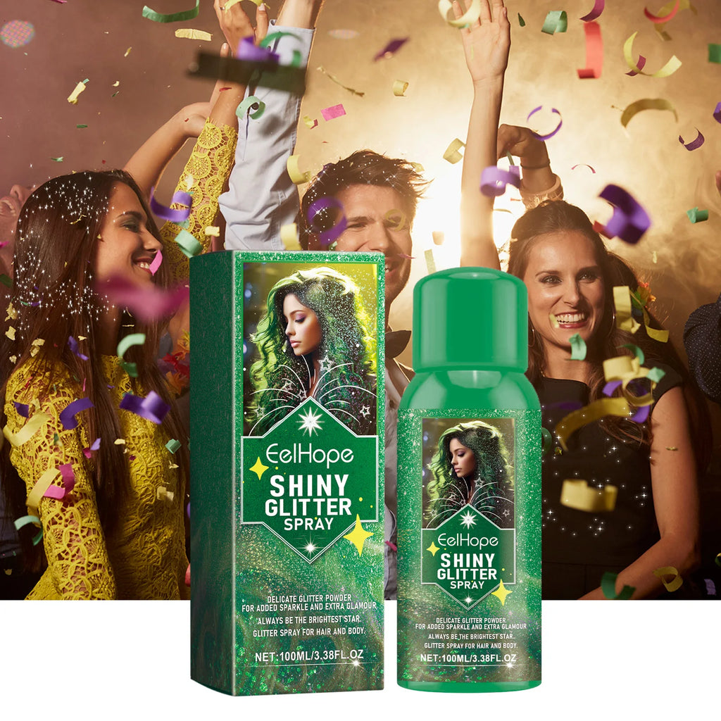 Eelhope Glitter Spray – Body, Face & Hair Shimmer 100ml Body Glitter Spray QXL