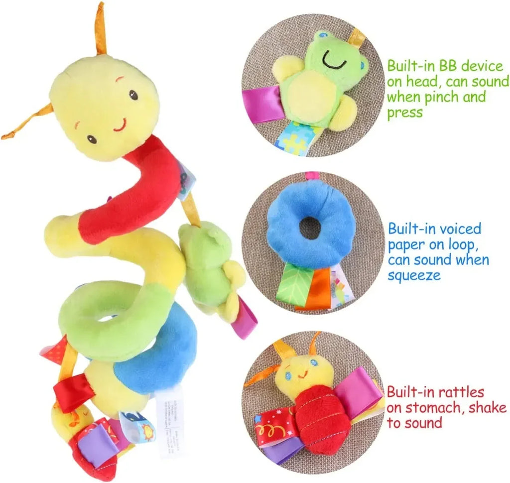 Spiral Baby Rattle Toy | Newborn Stroller & Car Seat 0–12M Infant Rattle Toy QXL