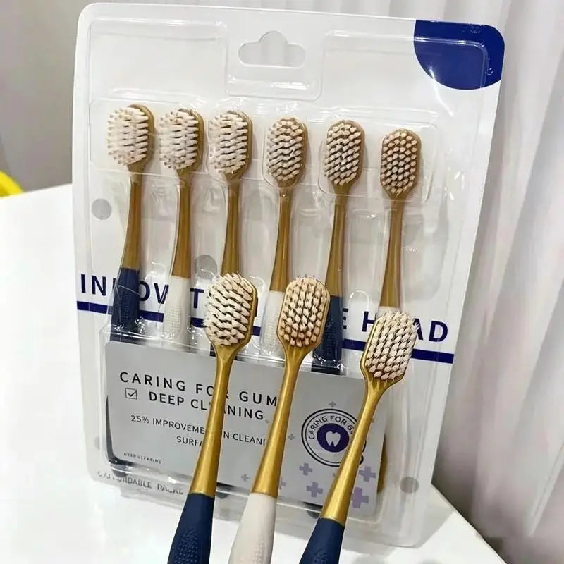 Soft Bristle Adult Toothbrush | Deep Clean & Gum Care 1–6 Pack Manual Toothbrush QXL
