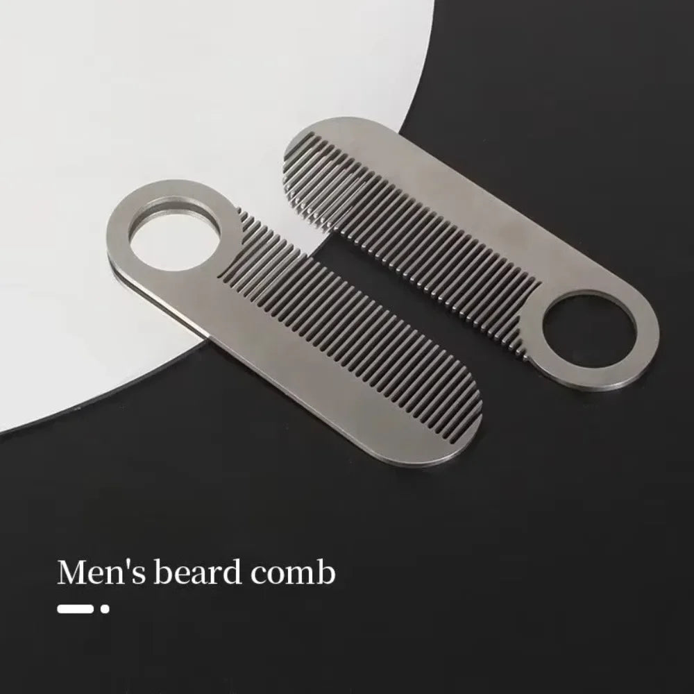 Stainless Steel Pocket Beard Comb | Mini Men's Mustache Tool Beard & Hair Comb QXL