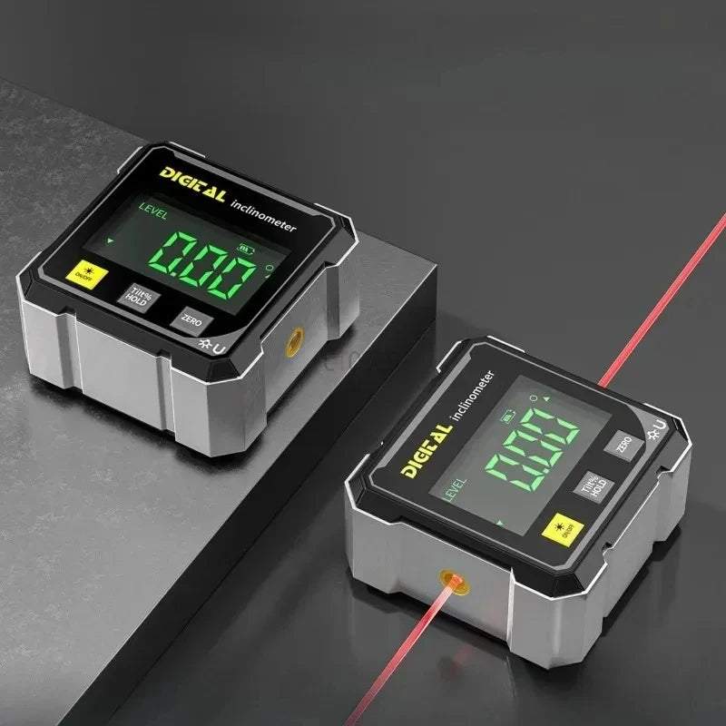 360° Magnetic Digital Angle Gauge | Laser Level Protractor Digital Angle Gauge QXL