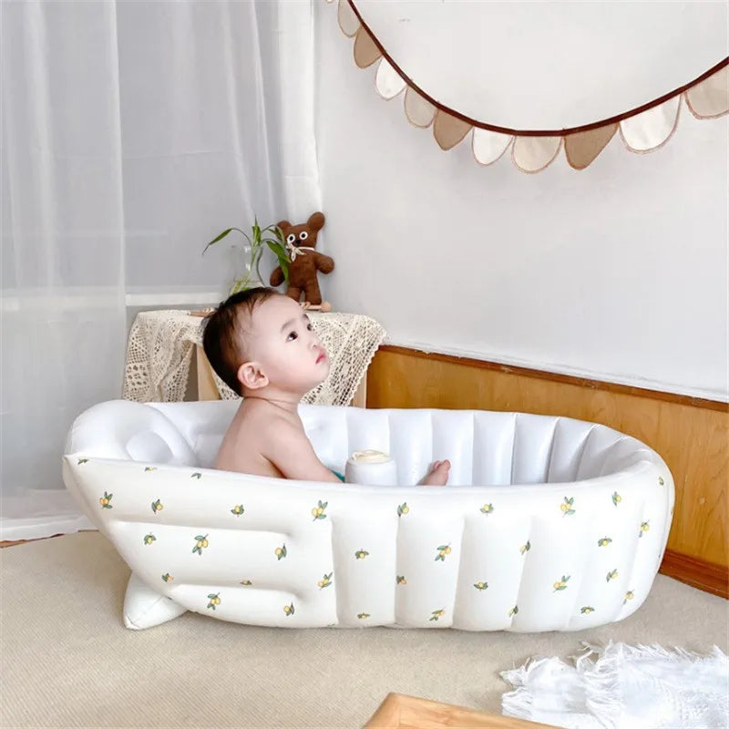 Inflatable Baby Bathtub & Kids Pool | Cute Animal Designs Inflatable Baby Bathtub QXL Olive