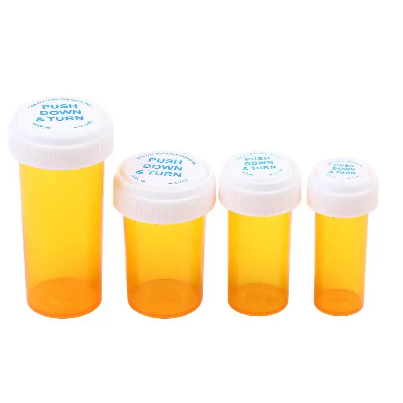 Child-Resistant Plastic Pill Bottles | Double Cap | 5/10/20-Pack Pill Storage Bottles QXL