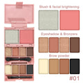 6-Color Folding Makeup Palette | Blush Highlighter Eyeshadow Makeup Palette QXL 1
