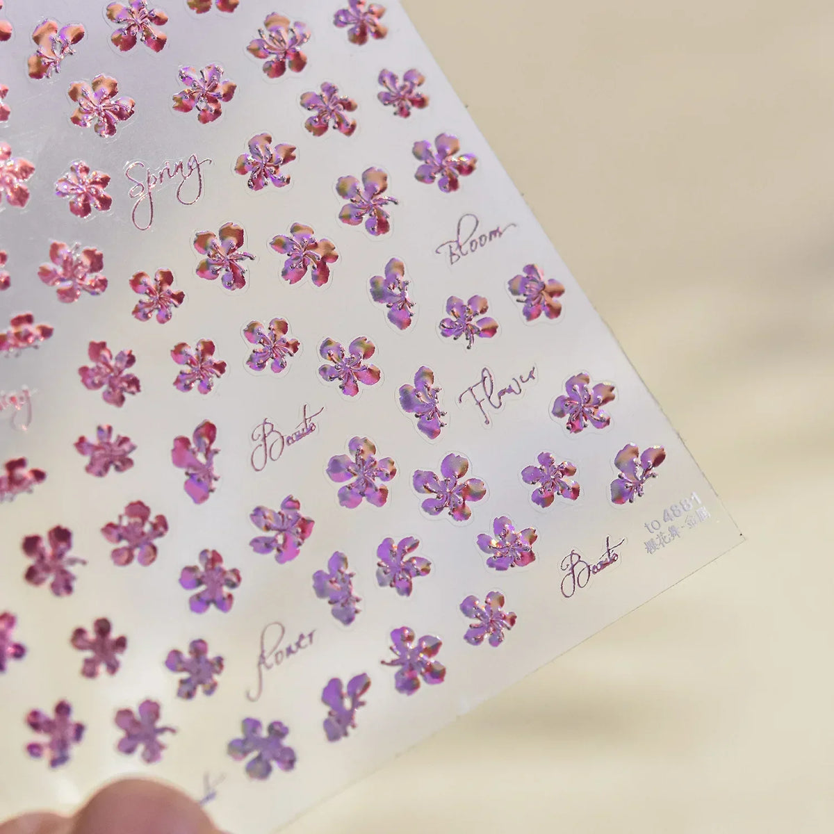 5D Hot Stamping Nail Stickers – Floral & Butterfly Decals