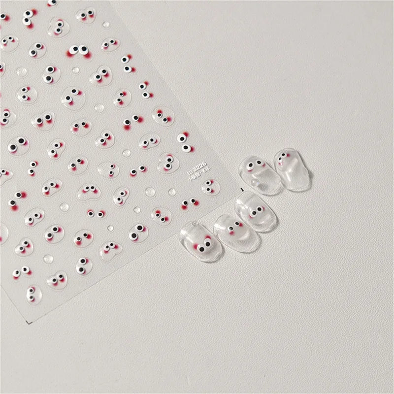 5D Kawaii Cartoon Face Nail Art Stickers | Japanese Decals Nail Art Stickers QXL