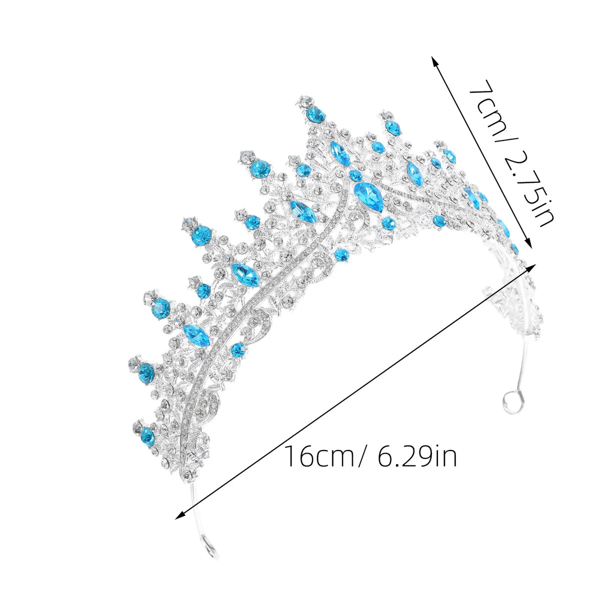 Crystal Rhinestone Crown Tiara | Wedding & Birthday Headpiece Crystal Crown Tiara QXL