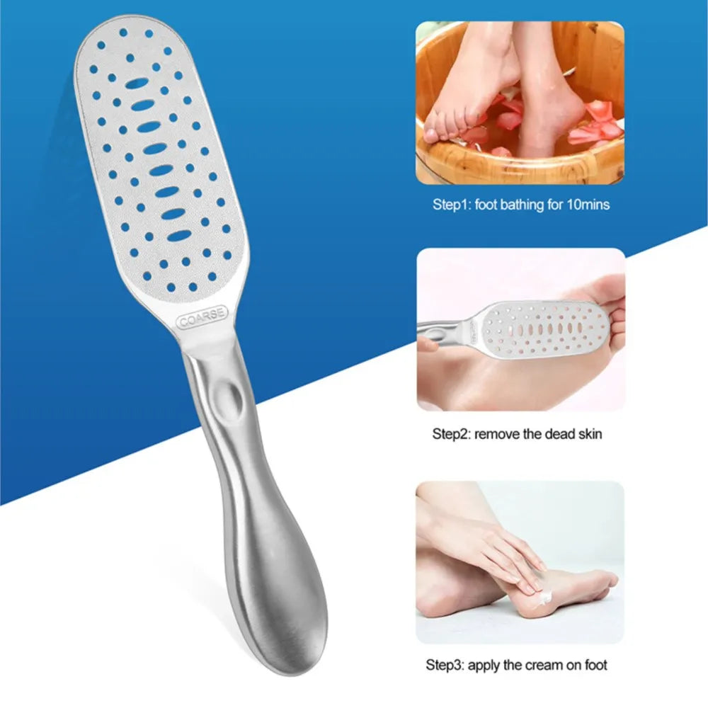 Dual-Sided Stainless Steel Foot File | Callus Remover Foot File Rasp QXL