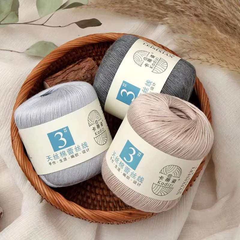 100% Cotton Tencel Lace Thread | Crochet, Knitting & Embroidery Crochet Knitting Yarn QXL