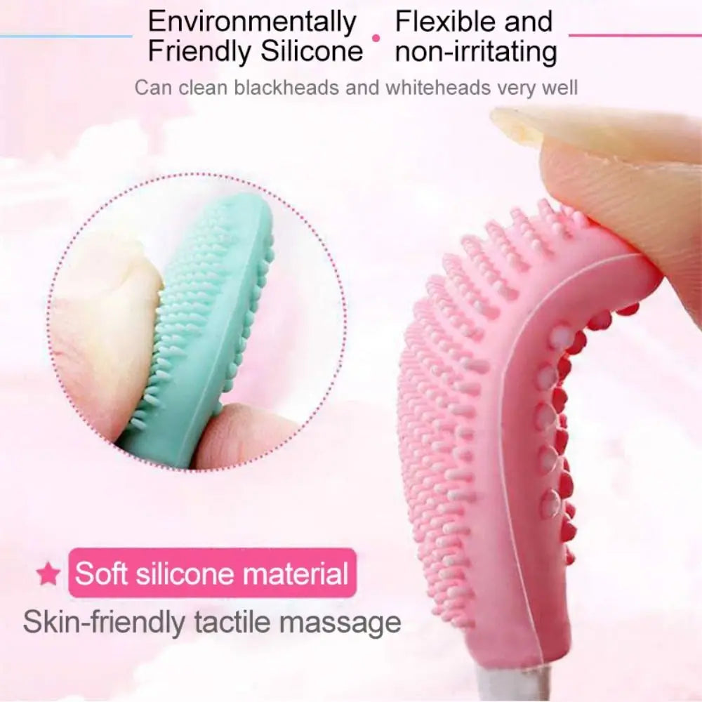 Silicone Nose Cleansing Brush | Manual Blackhead Removal Nose Cleansing Brush QXL