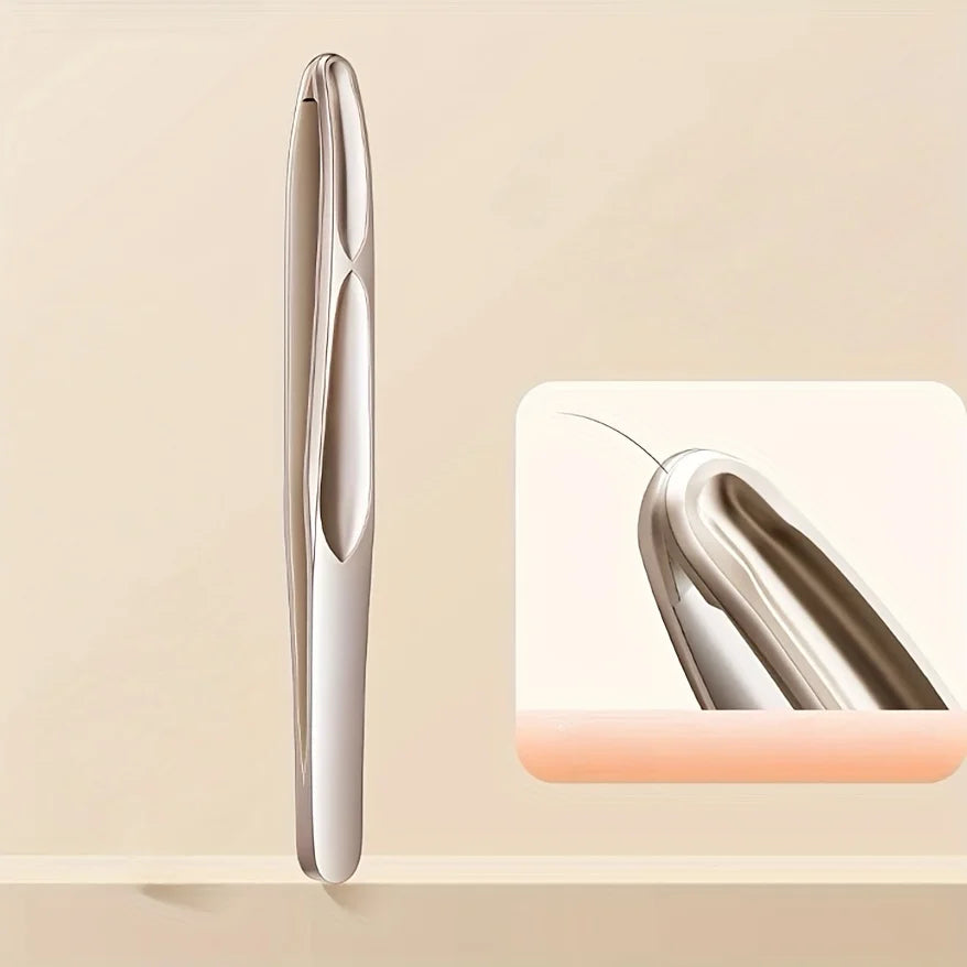 Stainless Steel Round Tip Tweezers | Eyebrow & Facial Hair Eyebrow Tweezers QXL