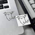 Waterproof 3D Metal Stickers | Girl & Cat Cartoon DIY Decor Decorative Stickers QXL A3