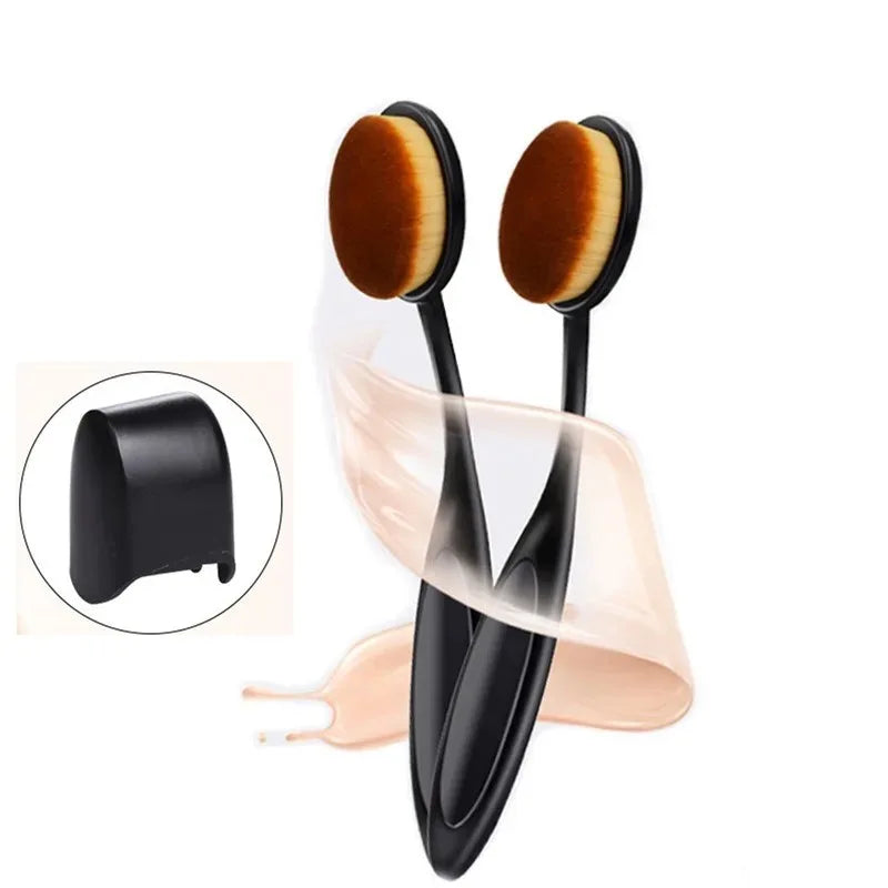 Oval Foundation Brush | Liquid, Cream & Powder Makeup Tool Foundation Makeup Brush QXL