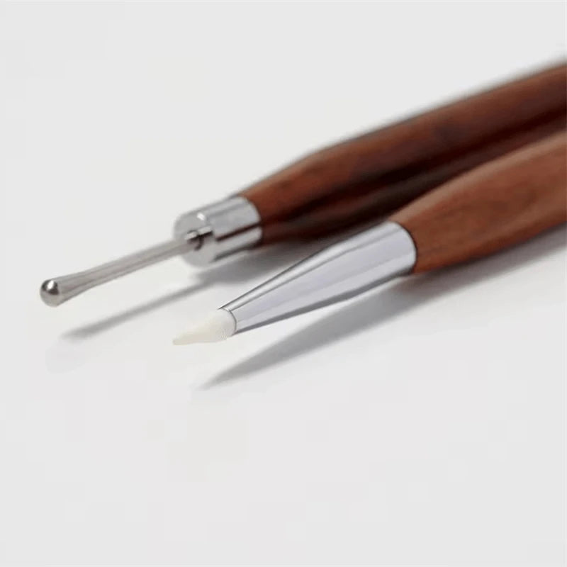 Double-Ended Silicone Poly Gel Nail Art Pen | Carving Spatula Nail Art Pen QXL