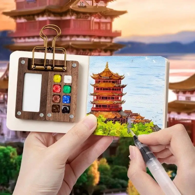 Mini Watercolor Palette Box – 8 & 15 Grid Leakproof Travel Watercolor Palette Box QXL
