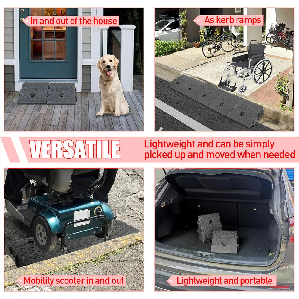 Anti-Slip Driveway Curb Ramp 7/11/13cm | Car Truck Wheel Ramp Driveway Curb Ramp QXL