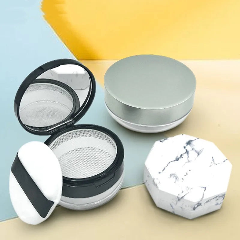 Empty Loose Powder Compact Case with Mirror – 5g Refillable Powder Compact Case QXL
