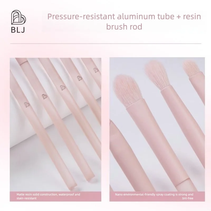 6-Piece Natural Hair Eyeshadow Brush Set | Soft & Gentle Eyeshadow Brush Set QXL