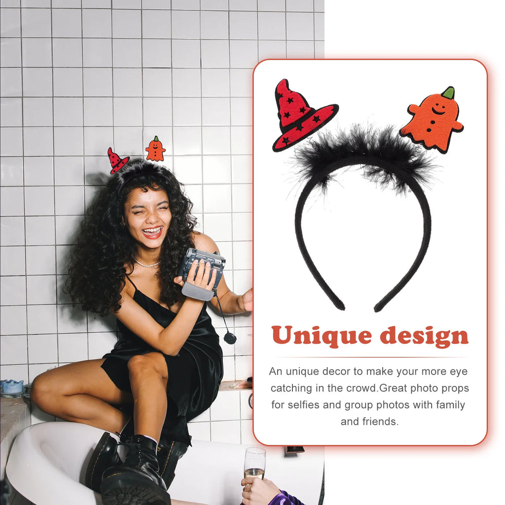4-Pack Halloween Headbands | Cosplay Party Hair Hoops Halloween Headband Set QXL Default Title