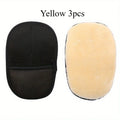 Plush Car Wash Mitt Glove | 1-Pc & 3-Pc Cleaning Set Car Wash Mitt QXL Yellow 3pcs