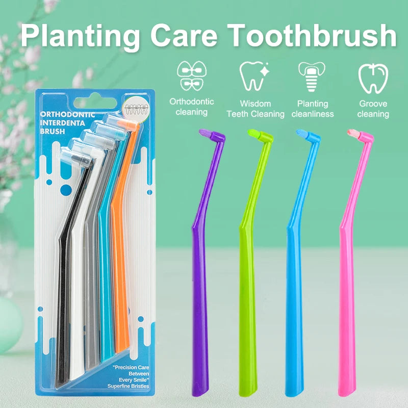 Single-Tuft Interdental Brush – Soft Bristle Oral Care (1/3/5 Pk) Interdental Toothbrush QXL