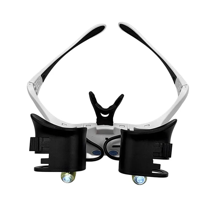 Dreamburgh Head-Mounted LED Magnifier Loupe – 5 Lens Pairs Magnifier Headset Loupe QXL