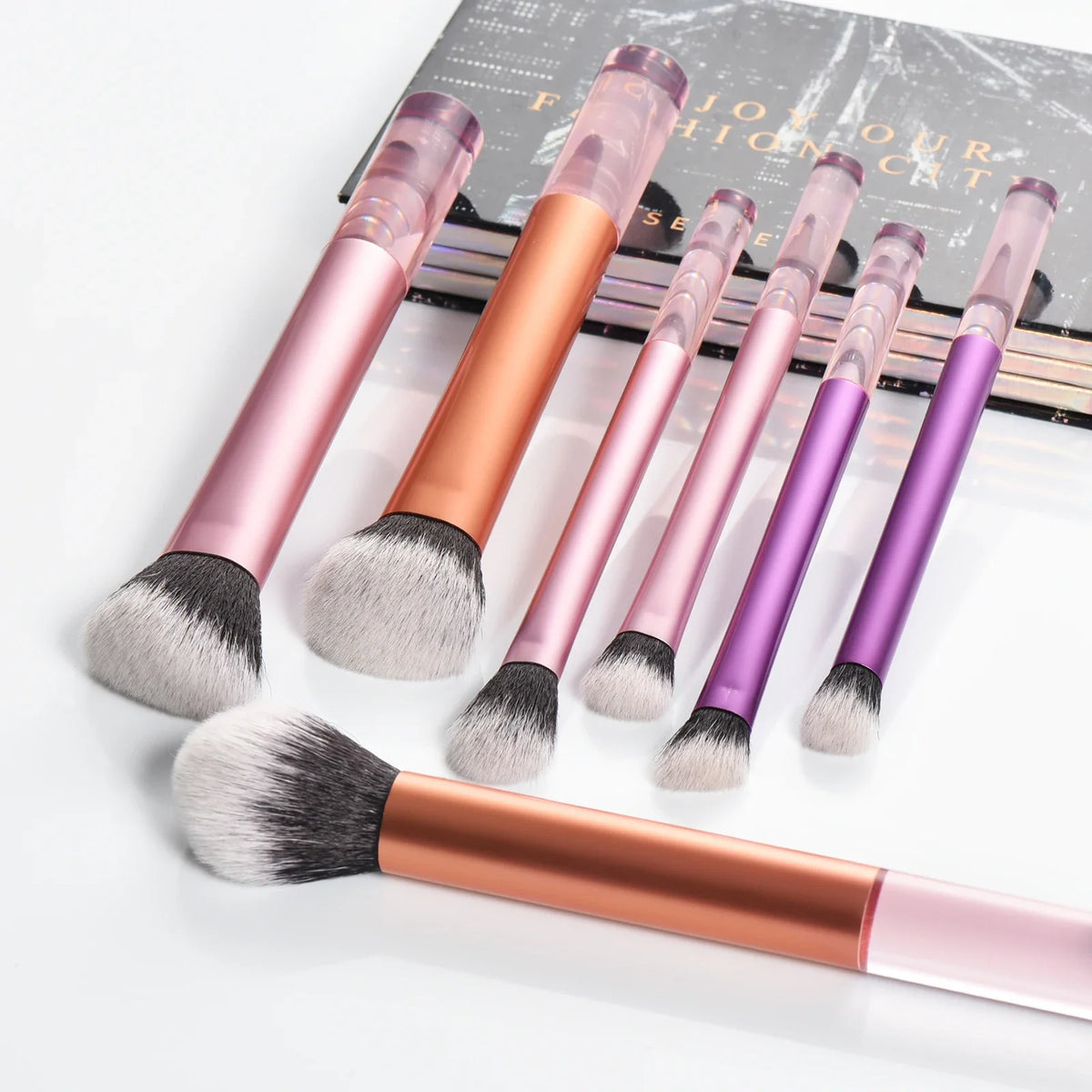 7-Piece Synthetic Makeup Brush Set | Foundation & Eye Makeup Brush Set QXL