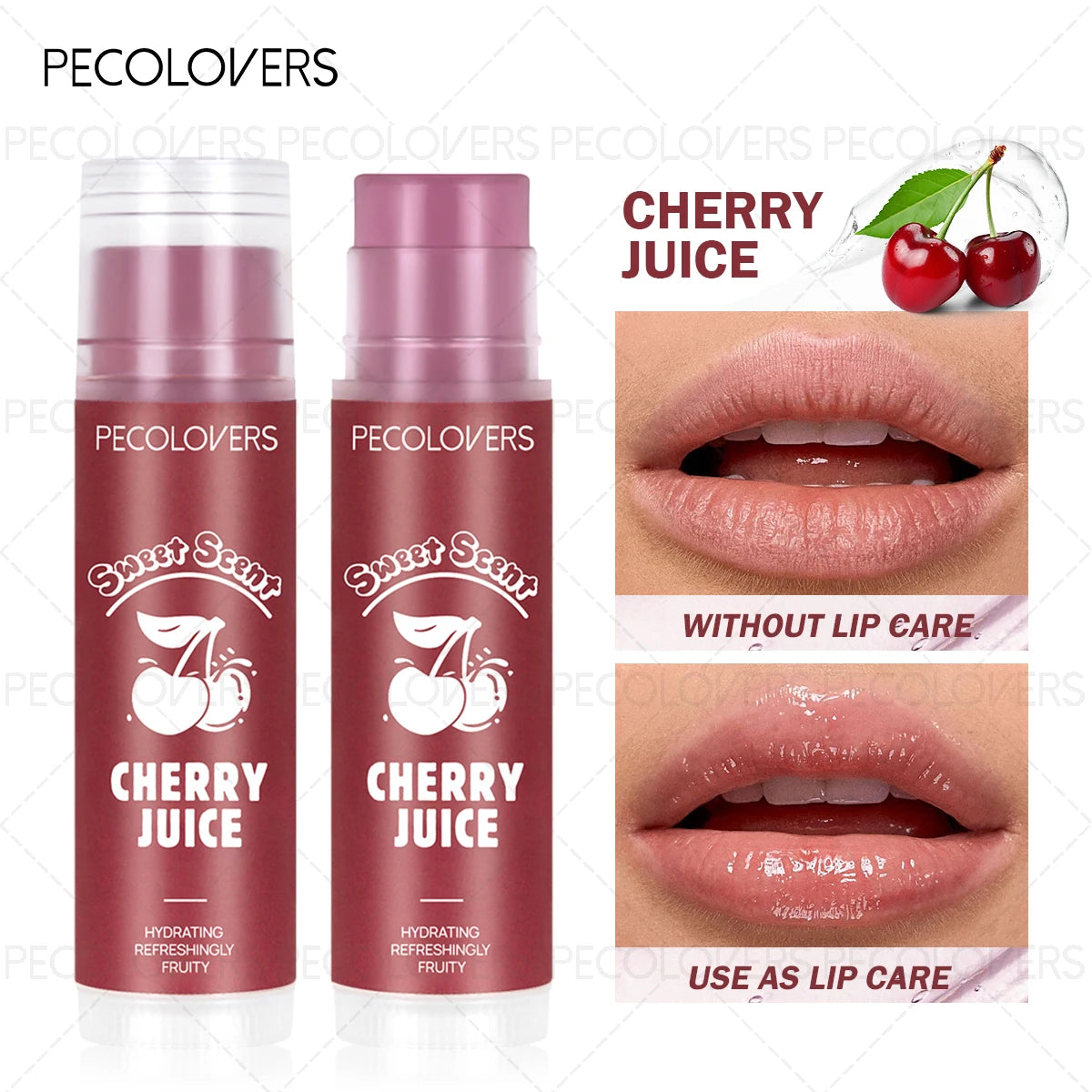 PECOLOVERS Fruity Lip Gloss Balm | Moisturizing & Long-Lasting Fruity Lip Gloss QXL 01