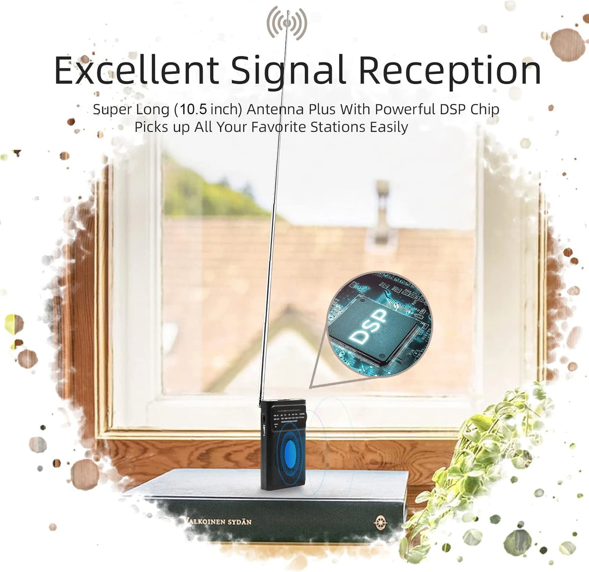 YITHOR Portable Mini AM FM Radio | Loud Speaker, AA Battery Portable AM/FM Radio QXL