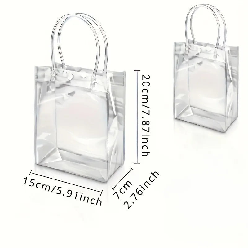 Large Clear PVC Tote Bag | Gift, Candy & Cosmetics Bag Clear PVC Tote Bag QXL