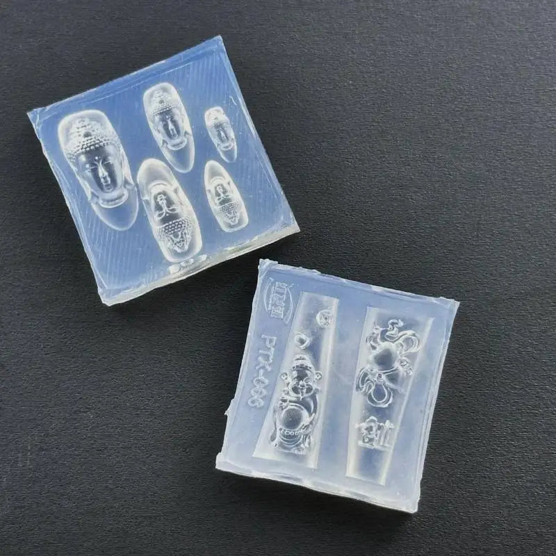 3D Buddha Silicone Nail Art Mold | DIY Acrylic Charm Mold Silicone Nail Mold QXL