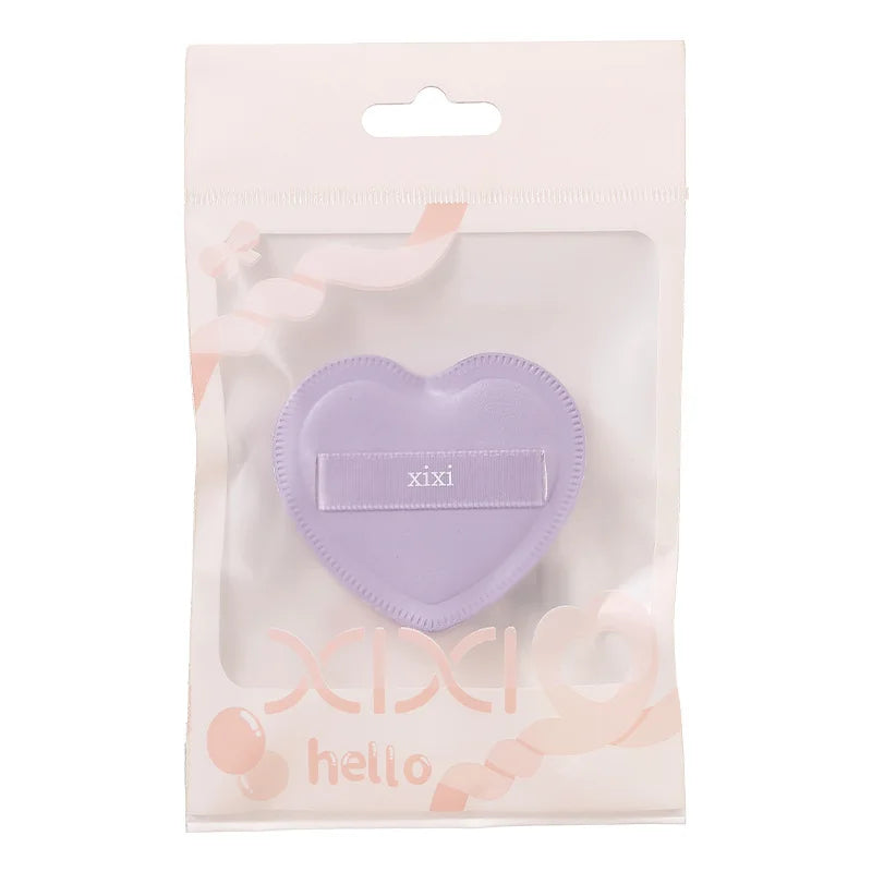 Heart-Shaped Makeup Sponge Powder Puff | Foundation & Concealer Makeup Sponge Puff QXL Purple 1Pc