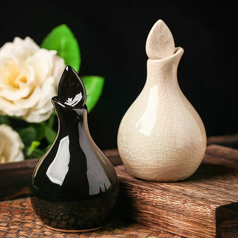 Ceramic Essential Oil Bottle | Refillable Aromatherapy Dispenser Essential Oil Bottle QXL