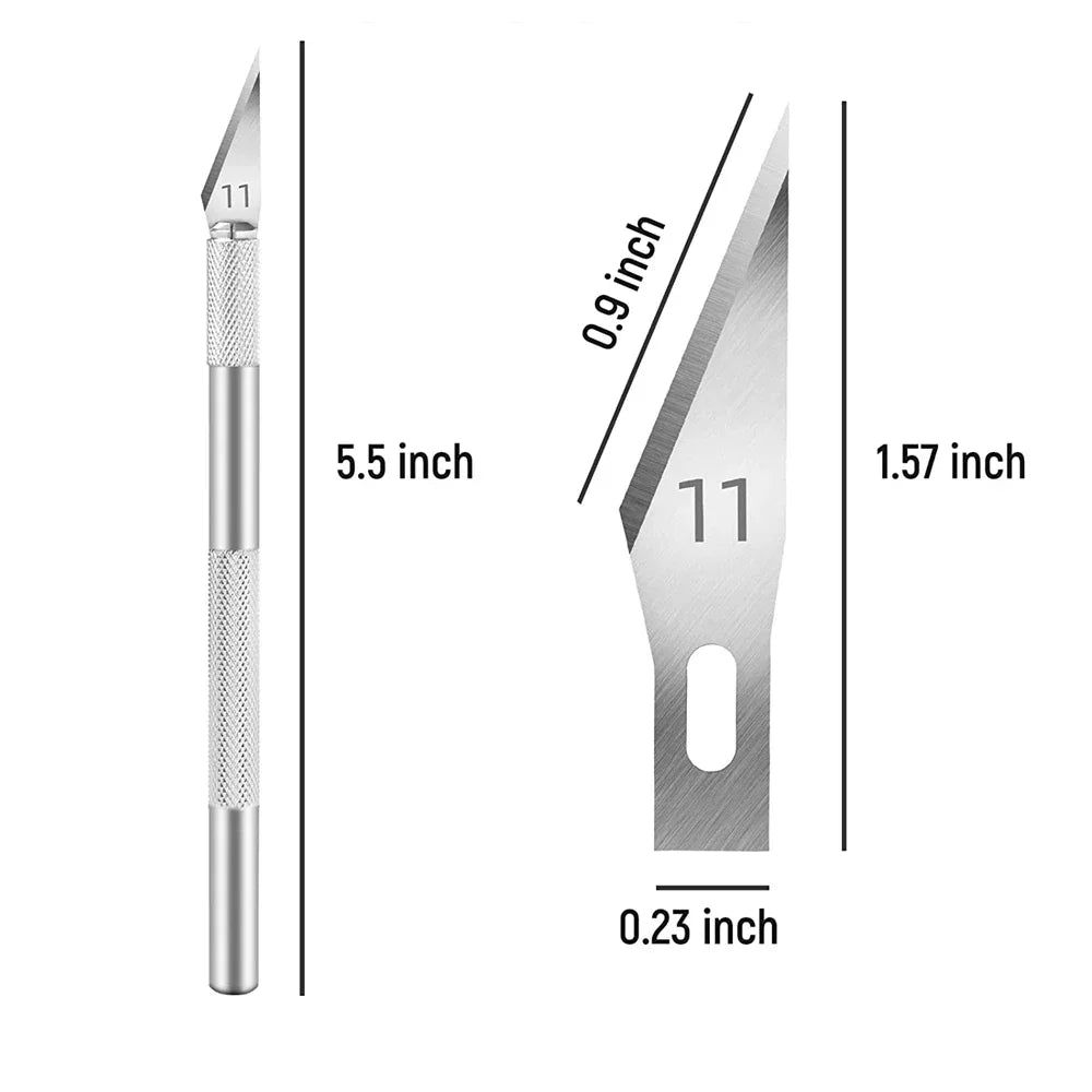 Precision Craft Knife Kit | Non-Slip Aluminum + 5 Blades Precision Craft Knife QXL