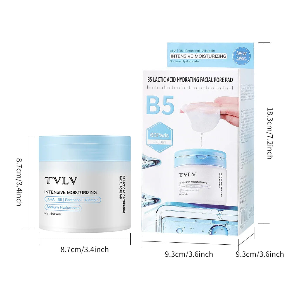 B5 Lactic Acid Hydrating Facial Essence Pads | 60 Pads Facial Essence Pads QXL