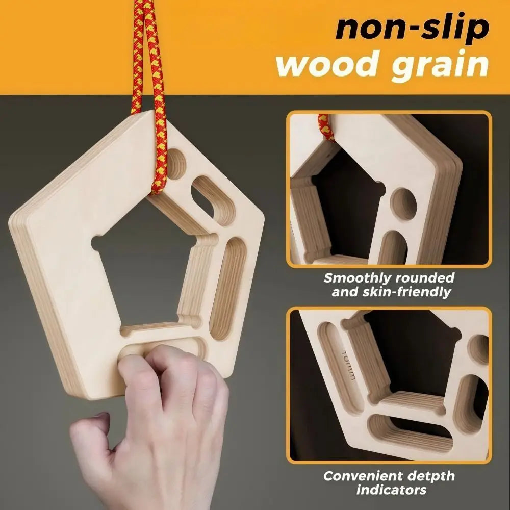 Wooden Hangboard Finger Strengthener | Climbing Pull-Up Board Climbing Hangboard QXL