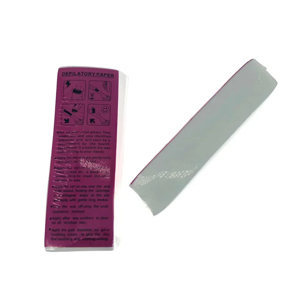 100-Pack Nonwoven Wax Strip Papers for Body Hair Removal Wax Strip Papers QXL