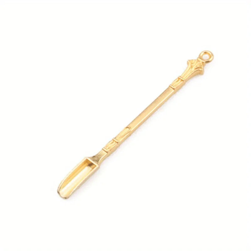 Mini Stainless Steel Powder Scoop Spoon | Small Metal Shovel Mini Measuring Scoop QXL Gold