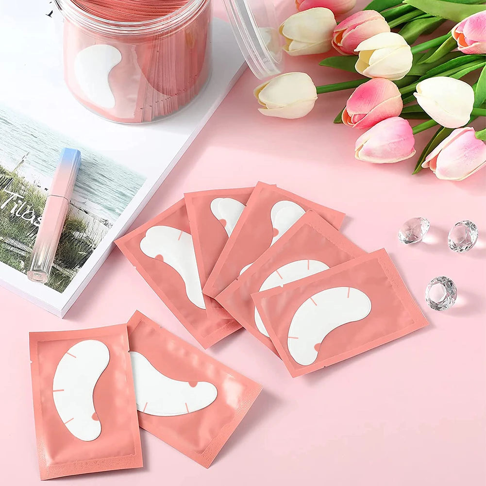 50-Pack Hydrogel Under Eye Pads for Eyelash Extensions Lash Extension Pads QXL