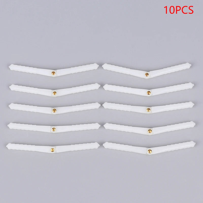 10-Pack RC Airplane Plastic Pin Hinges | 2.5mm & 4.5mm Wing Parts RC Model Hinge QXL
