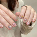 24-Pack Short Round Press-On Nails | French Aurora DIY Tips Press-On Nail Tips QXL Z809