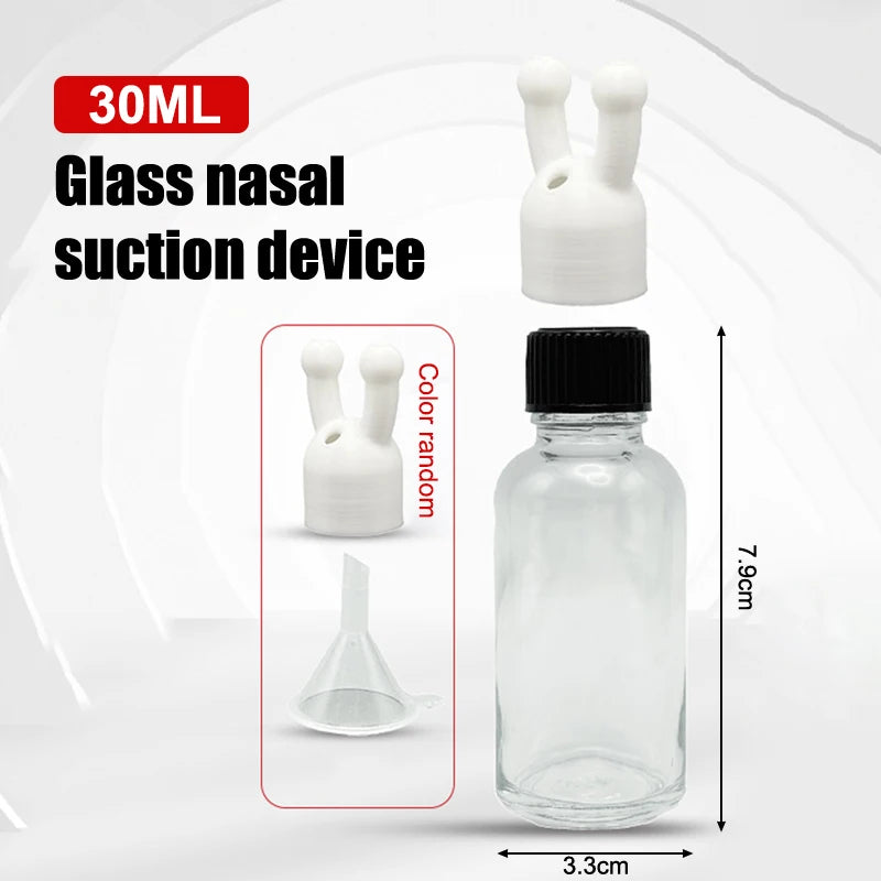 Mini Essential Oil Inhaler Cap & Refillable Aroma Bottle Essential Oil Inhaler QXL Transparent 30ml