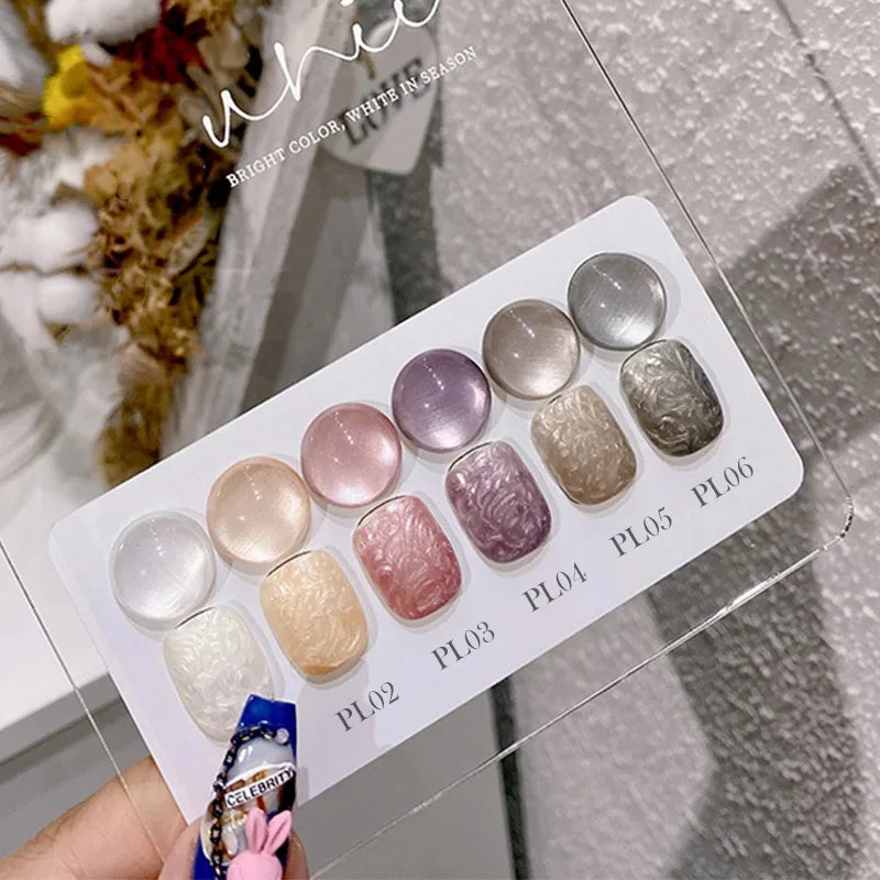 Pearl Shell Thread Gel Nail Polish 12ml | 6 Colors UV Soak Off Gel Nail Polish QXL