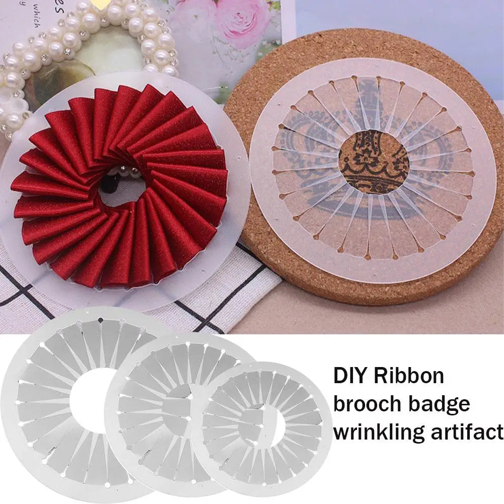 Clear Ribbon Rosette Maker Tool | 9cm 12cm 15cm DIY Flowers Ribbon Rosette Maker QXL