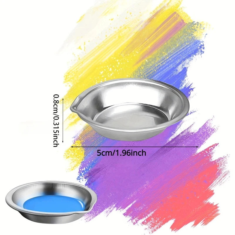 10-Pack Stainless Steel Paint Mixing Bowls & Palette Cups Paint Mixing Bowls QXL